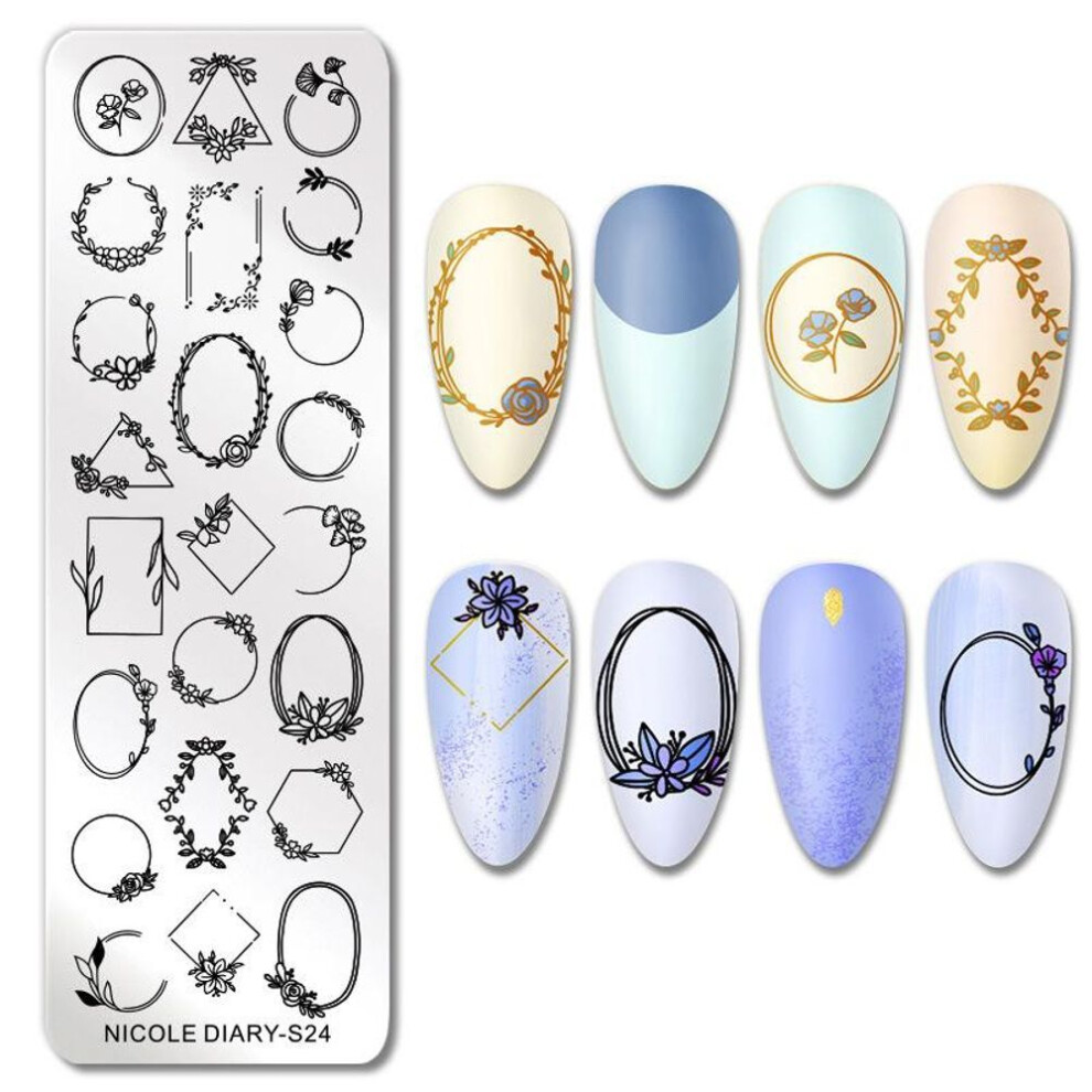 (039) 1 Pcs Rectangle Stamping Template Fashion Designs Nail Art Image Plate