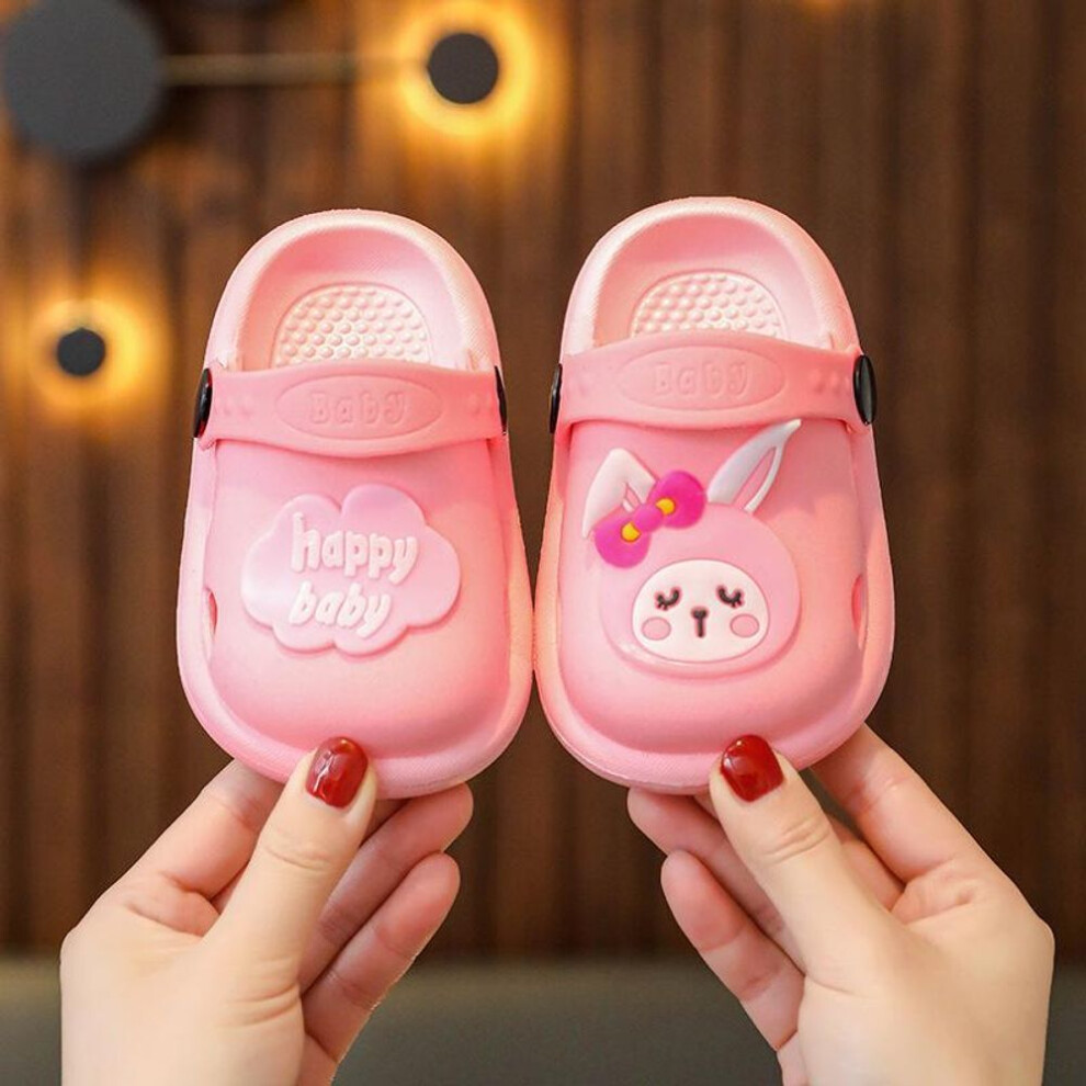 (pink, 18-19) 2024children&apos;s Slippers Summer Cartoon Baby Shoes Boys Soft-soled Non-slip Bathroom Slippers