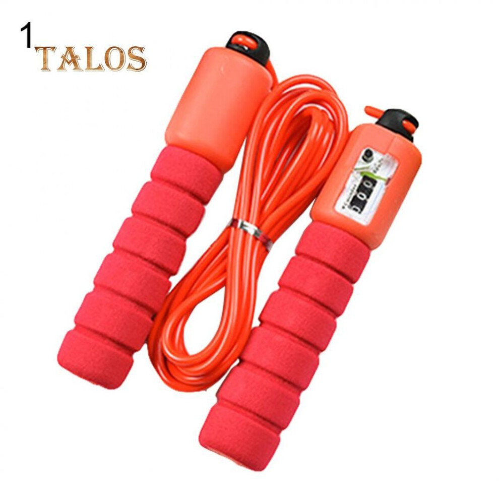 (red) Aerobic Exercise Electronic Counter Fitness Sport Counting Jump Skipping Rope Sports