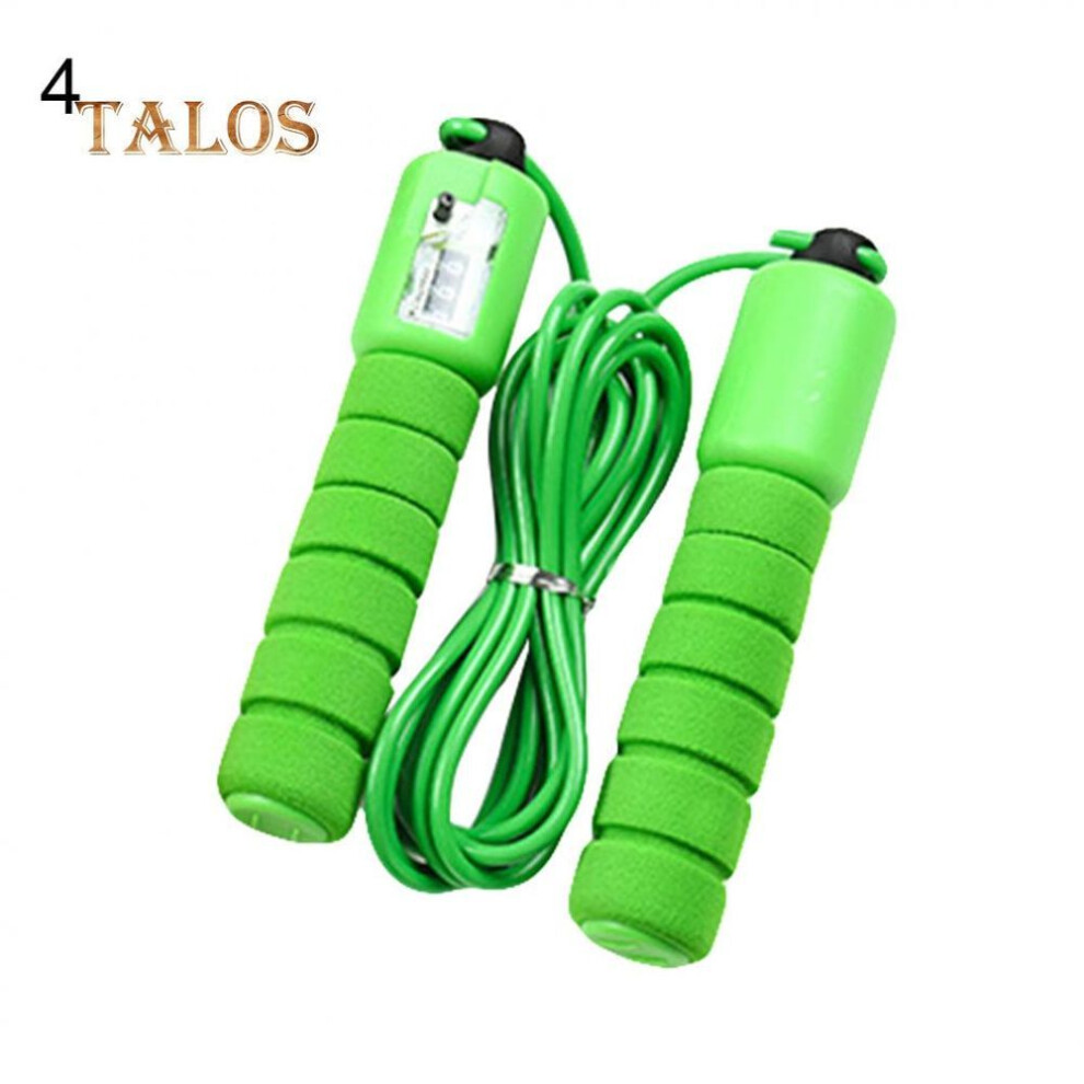 (green) Aerobic Exercise Electronic Counter Fitness Sport Counting Jump Skipping Rope Sports