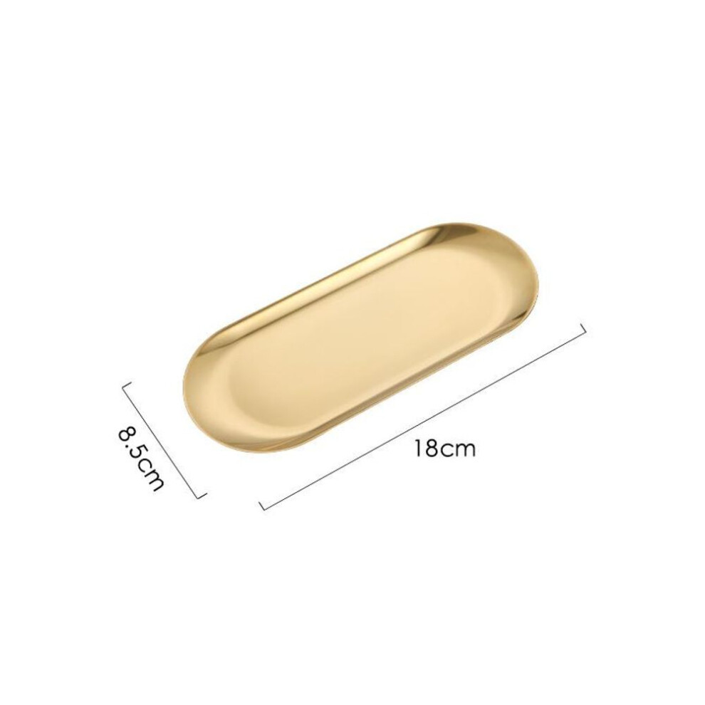 (gold, S) Stainless Steel Gold Dining Plate Dessert Plate Nut Fruit Cake Tray Snack Kitchen Plate Western Steak Kitchen Plate Dish
