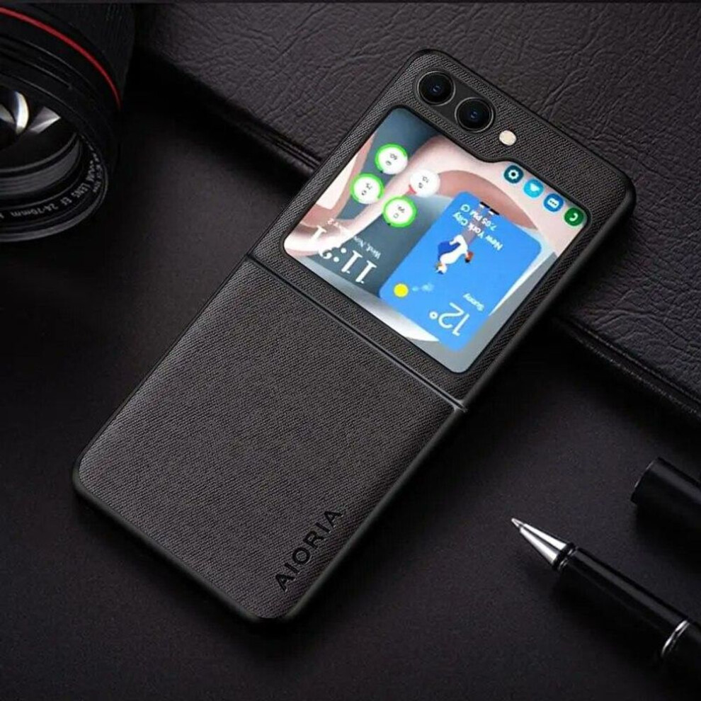 (dark gray, Flip 3 5G) Case For Samsung Galaxy Z Flip5 3 Flip4 Funda New Design Textile Leather Phone Cover For Samsung Galaxy Z Flip 5 Case Coque