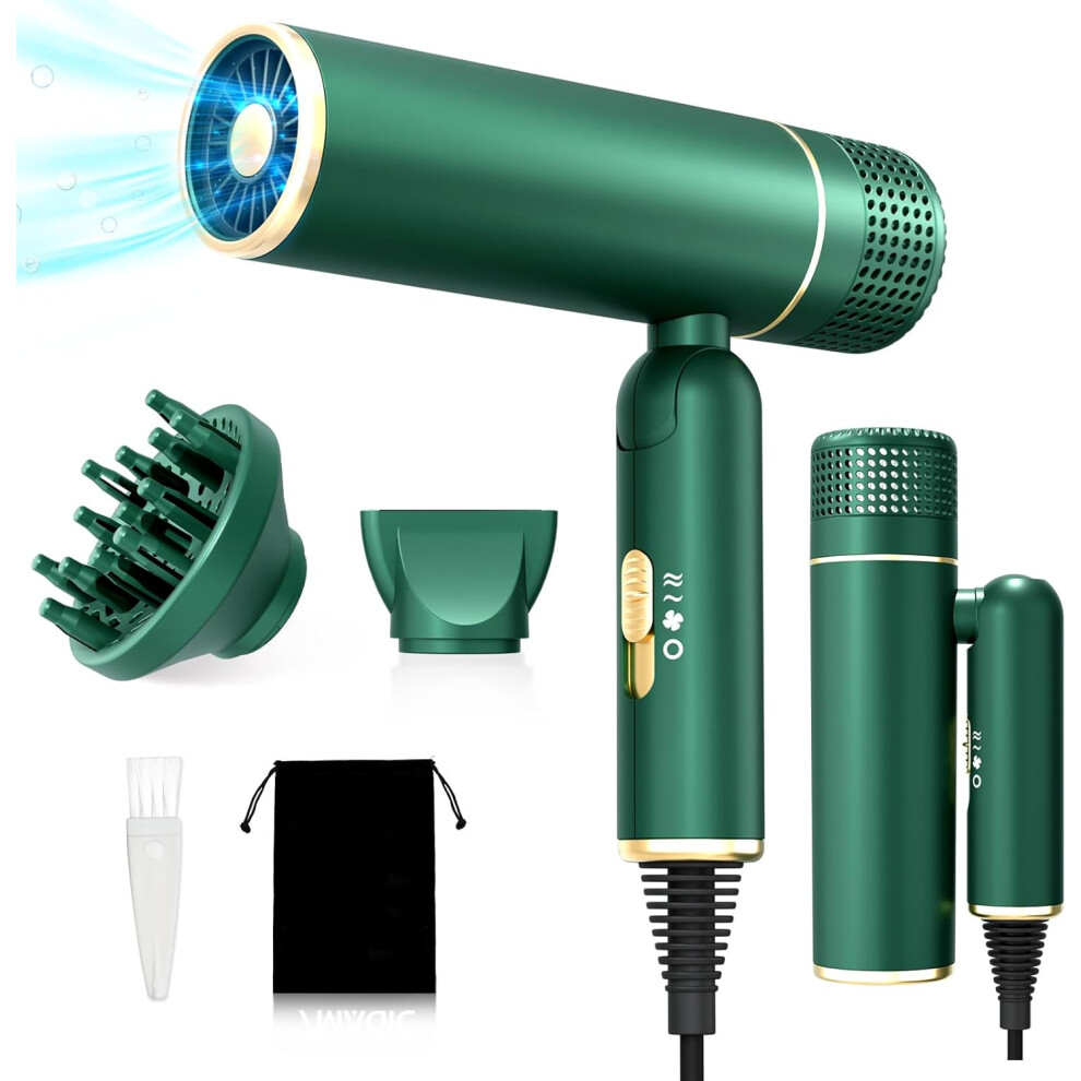 (GrÃ¼n) Hair Dryer, Diffuser Hairdryer, Blow Dryer for Women, Travel Hair Dryer, Ionic Hairdryer, Lightweight Blow Dryer, Constant Temperature Hair Ca