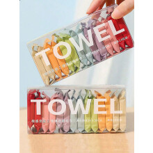 (Multicolor, 14pcs/set) 14 compressed towels per box, portable disposable mini compressed towels, travel portable packaged face towels