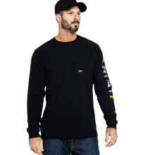 ARIAT Pánské Rebar Bavlněné T-Shirt s Potiskem Černé