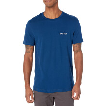 Nautica Herren-Kurzarm-T-Shirt mit Rundhalsausschnitt, Estate Blue, Gre 3X-Large