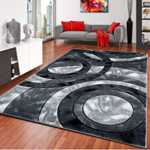 (Grey, 200x290cm) Non Slip Modern Rugs Area Carpet Runner Door Mats