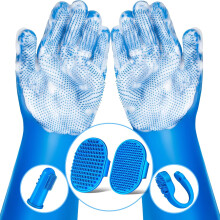 6PCS Pet Grooming Kit | Dog Washing Gloves | Dog Bath Brush | Dog Toothbrush Finger | Dog Bath Gloves | Pet Grooming Gloves | Dog Bath Supplie