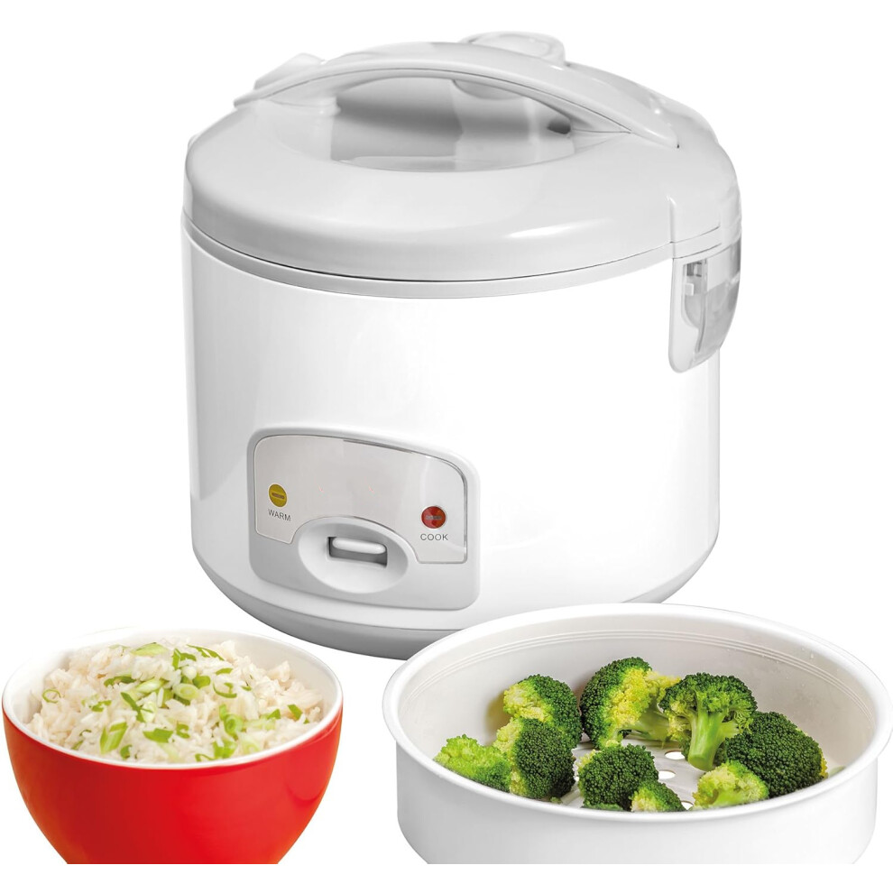 Large Electric Rice Cooker and Steamer 1.8L, Fully Automatic, Removable Non-Stick Rice Pot, 2 Year Guarantee