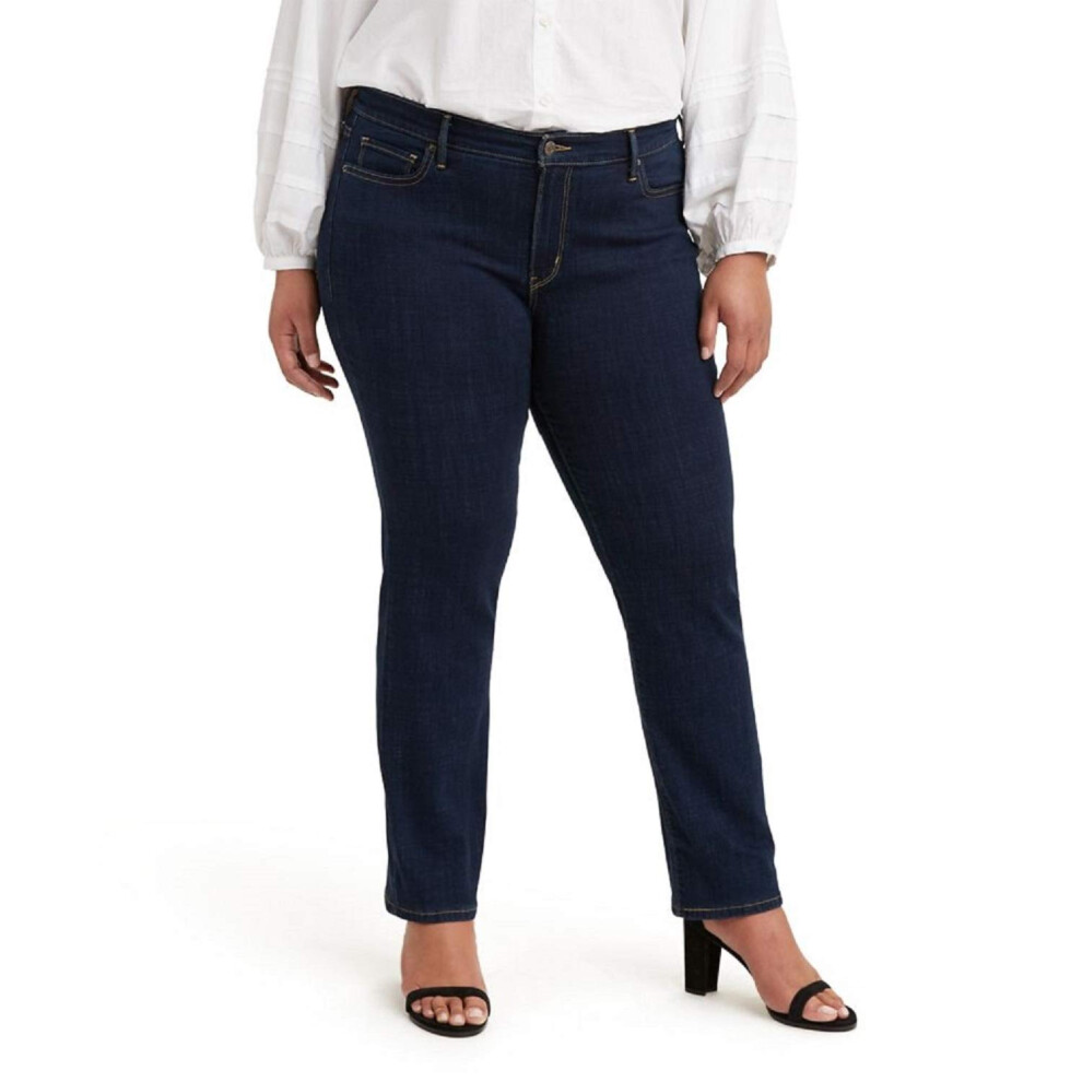 Levi's Women's Plus-Size 414 Classic Straight Jeans  Cobalt Dip  40 US 26