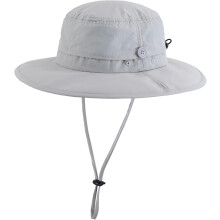 (One Size, Light Grey) Kou Yi UPF50  Mens Sun Hat Wide Brim Fishing Hat Portable Cowboy Bucket Hat