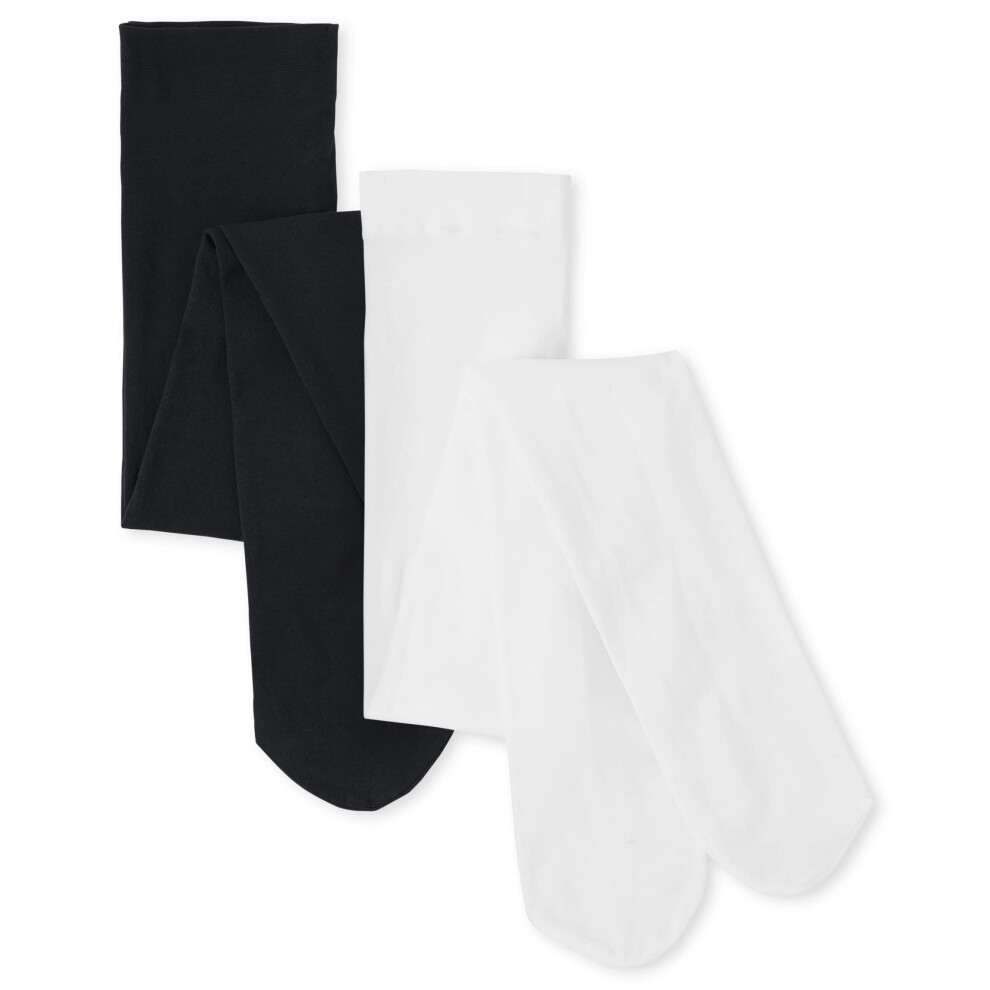 The Children's Place girls Tights  Pack of Two Hosiery  Black 2  16 US
