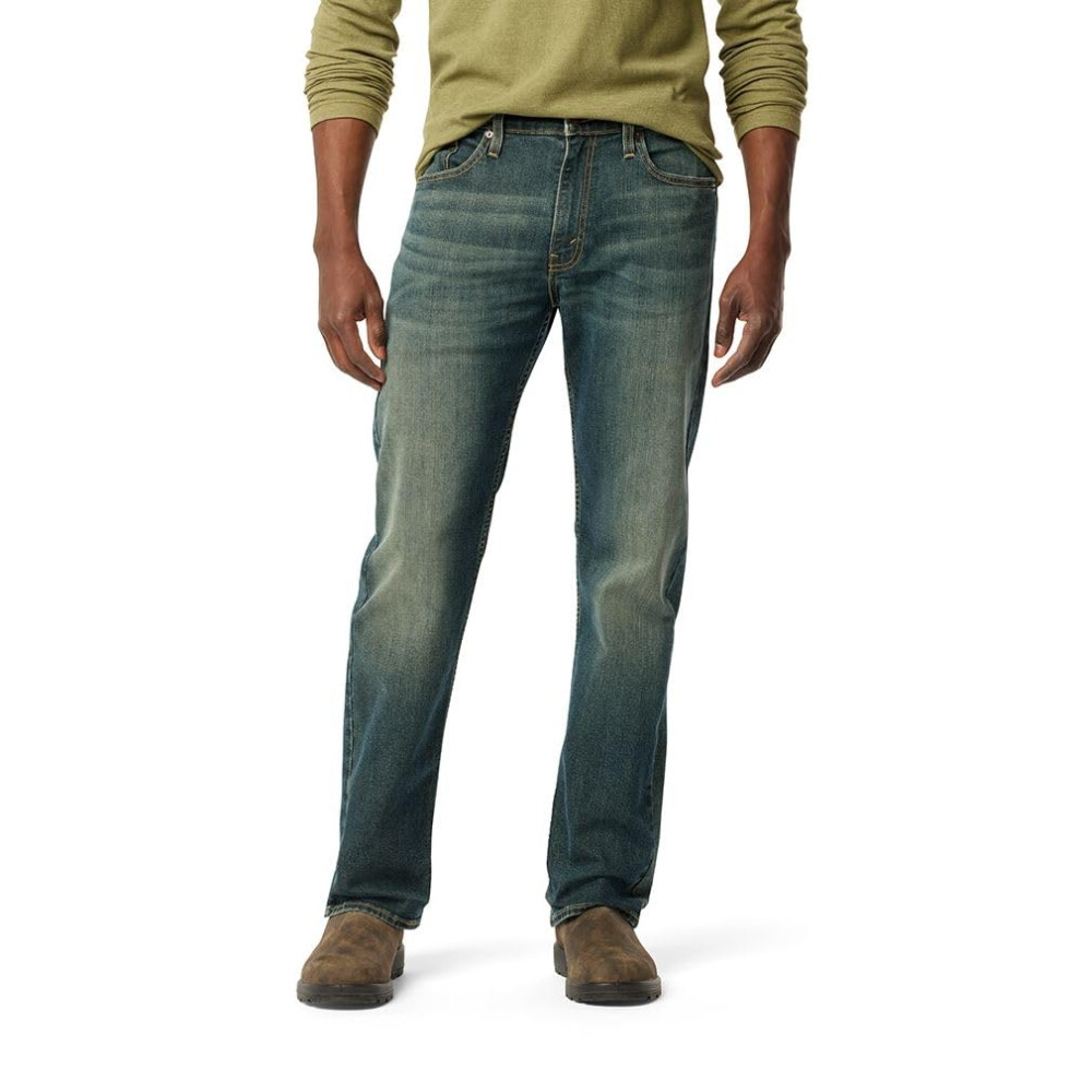 Levi Strauss Signature Gold Men's Regular Fit Flex Jeans  Roadside  42Wx32L