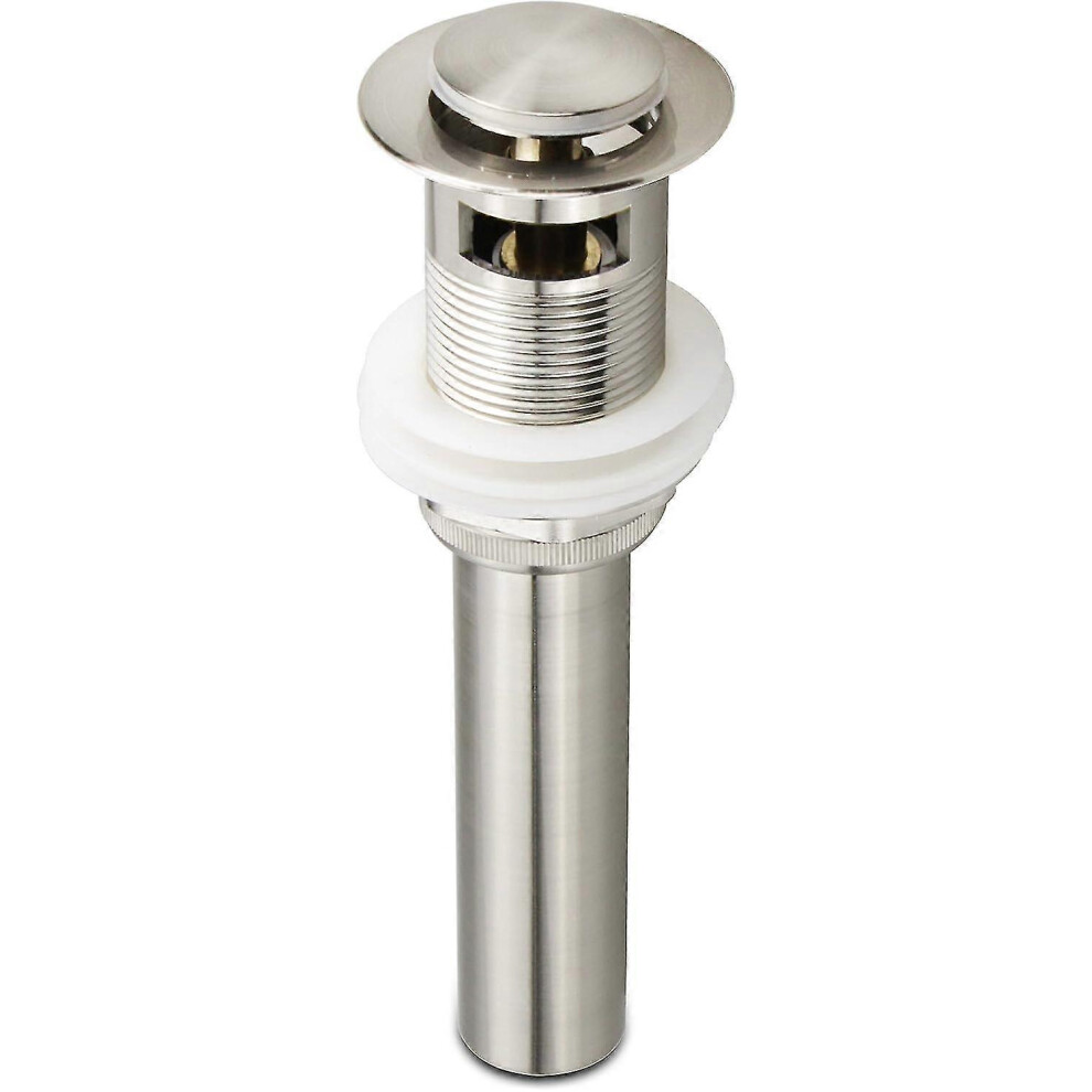 Room Faucet Vessel Pop Up Sink Drain, Brushed Nickel With Overflow 5014561924519
