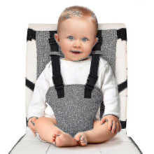 Travel Belt Seat - Fabric Portable Baby Seat with Seat Belt - Baby Travel High Chair - Baby Portable High Chair - Parent Bag Essentials Baby Travel Es