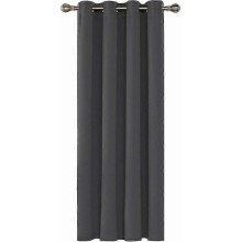 Thermal blackout curtains 140x240 CM, modern with eyelets, dark grey, 1 piece, for living room and bedroom
