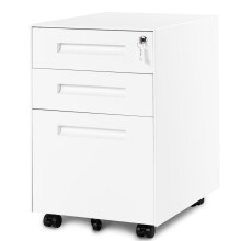 ( White 2	) 3 Drawer Steel Metal Filing Cabinet