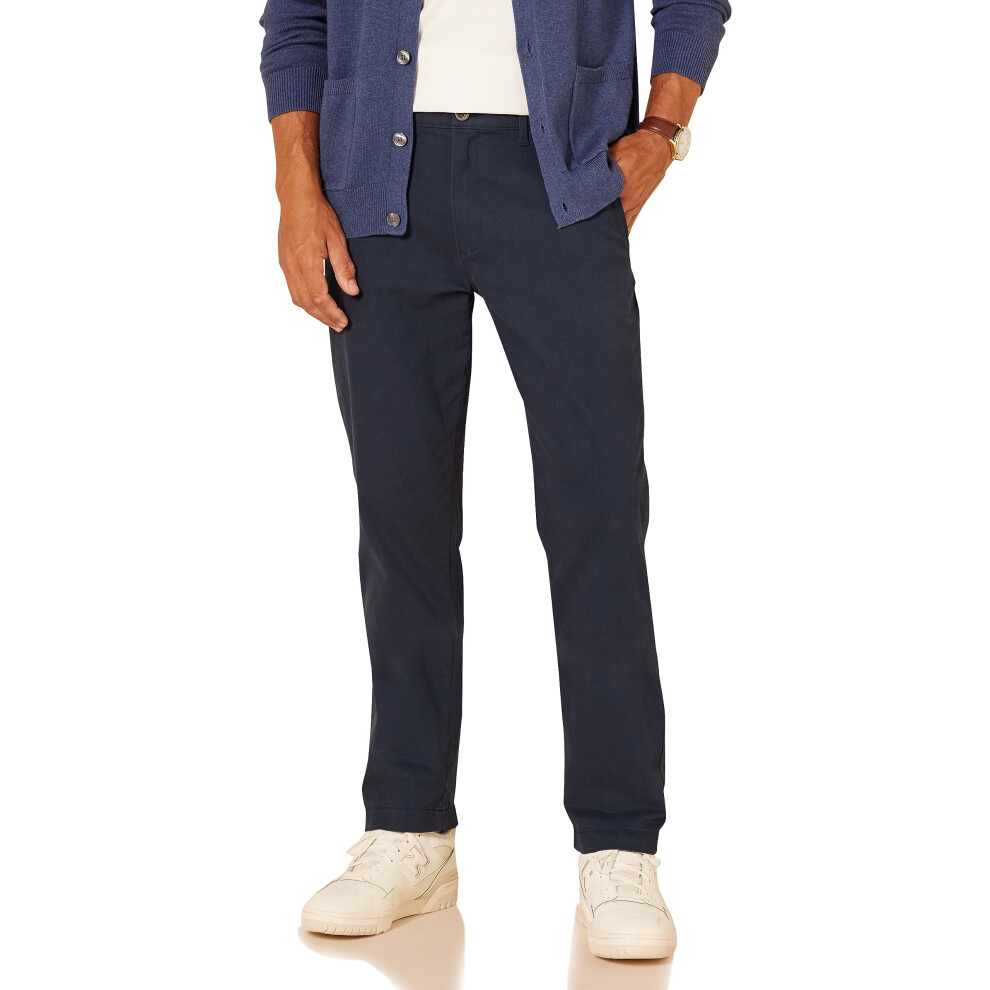 Amazon Essentials Mens Athletic-Fit casual Stretch chino Pant (Available in Big & Tall)  Navy  56W x 30L