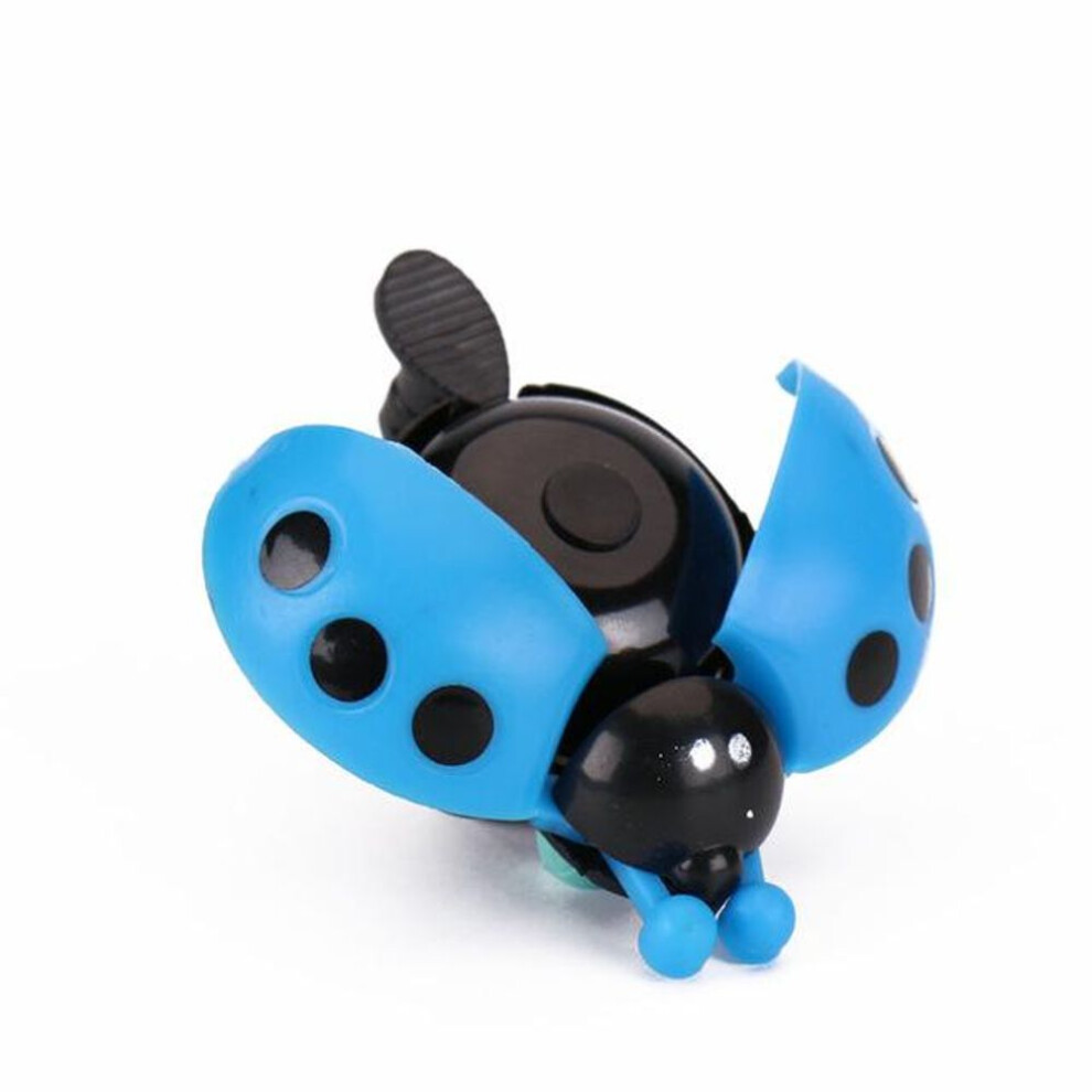 (blue) Bicycle Bell Lovely Kid Beetle Ladybug Ring Bell For Cycling Bicycle Bike Ride Horn Alarm Multicolor