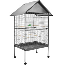 Bird Cage Budgie Stand Toys Accessories Canaries Finches Pitched Roof 168cm