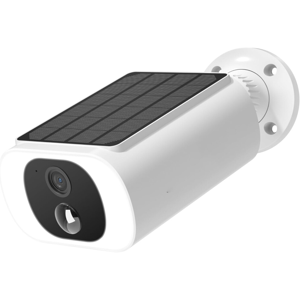 (3MP C3) Integrated Solar Panel, Battery Camera, Color Night Vision, Spotlight Camera, 2-Way Talk, PIR Motion Detection, Alerts, Work with Alexa, C3