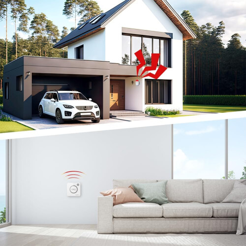 Remote Strobe Siren Alarm Kit, 120dB Loud Panic Alarm System 1