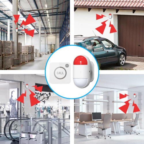 Remote Strobe Siren Alarm Kit, 120dB Loud Panic Alarm System 2