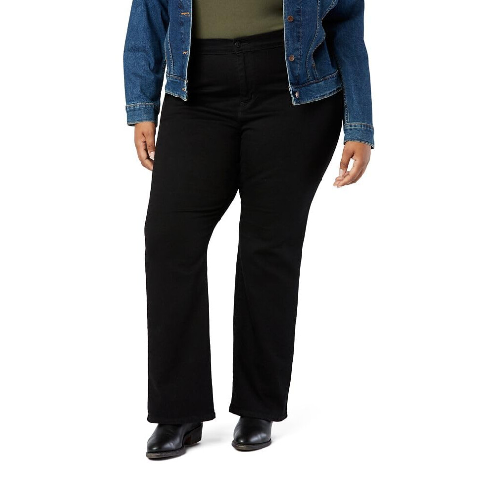 Levi Strauss Signature Gold Women's Modern Bootcut Jeans Standard and Plus  Black Opal 5d  2