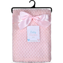 (60X90 CM, Pink) Baby Boys/Girls Supersoft Blanket Waffle Textured Honeycomb Design Cuddly and Cozy (Pink, 60X90 CM)