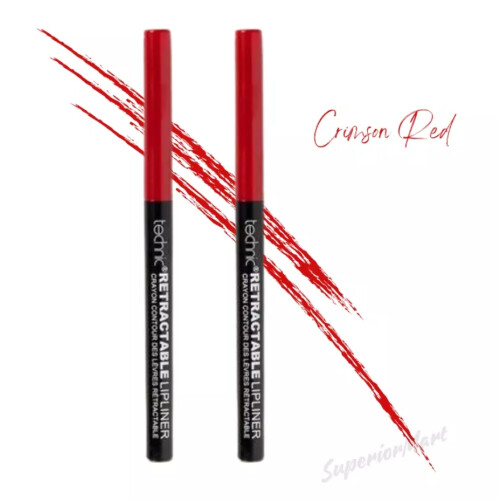 Technic 2xTechnic Lip Liner Twist Up Pencil Crayon Crimson Red (2-pack)