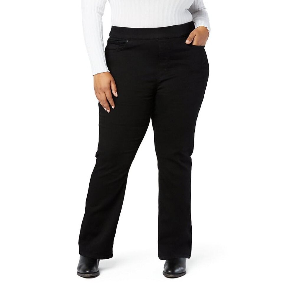 Levi Strauss Signature Gold Women's Totally Shaping Pull-on Bootcut Also Available in Plus Size  Noir  24 Short
