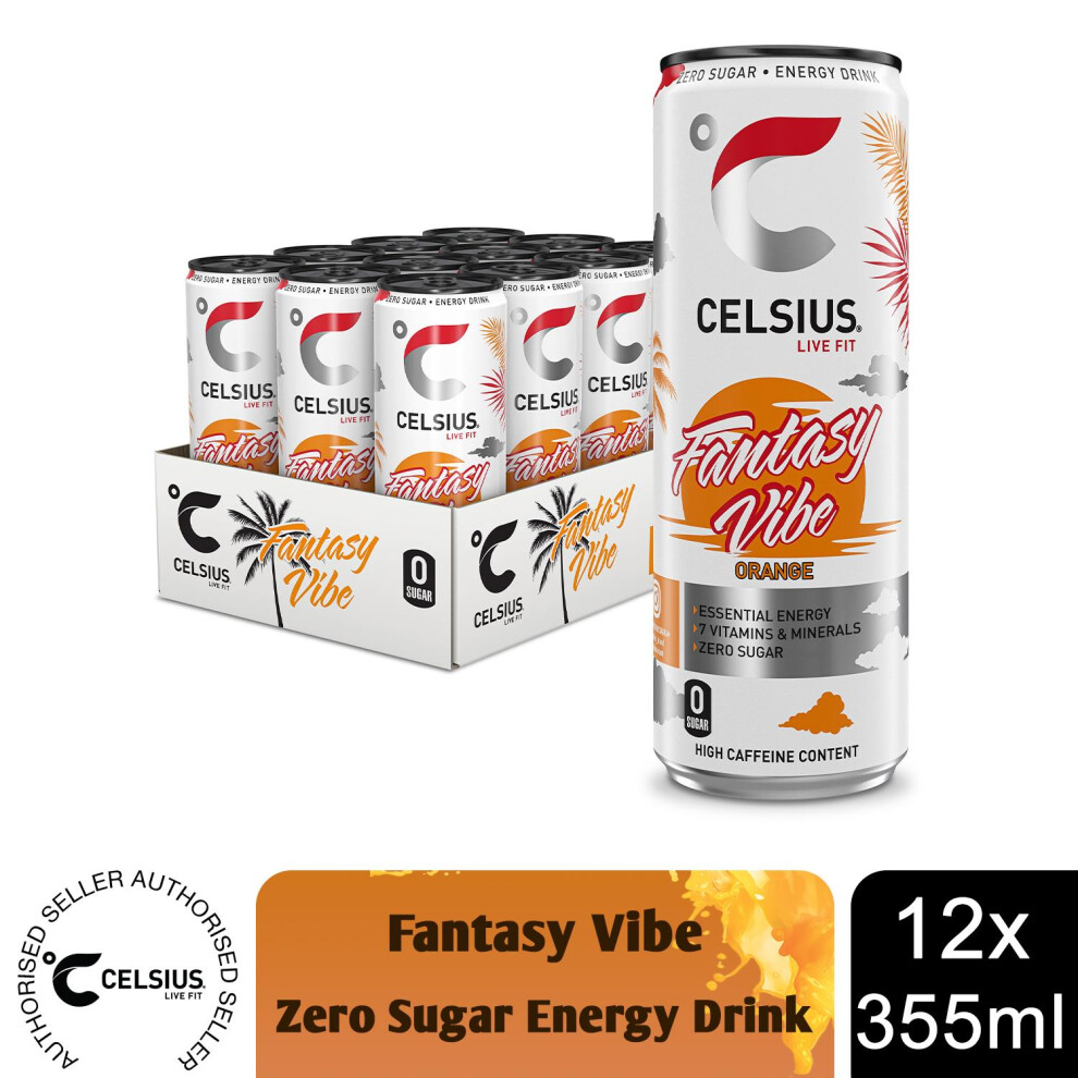 Celsius Live Fit Sparkling Energy Drink Fantasy Vibe 355Ml, 12Pk