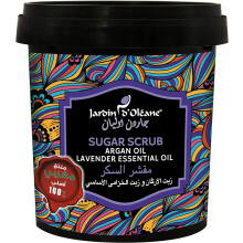 Jardin Oleane Sugar Scrub Argan Oil & Lavender Essential Oil | Removes Dead Cells & Deeply Nourishes Dry & Uneven Areas | Glowing, Soft Healthy skin