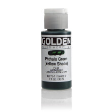 Golden Fluid Acrylics - Πθαλό Πράσινο (Κίτρινη Απόχρωση) - 1 oz