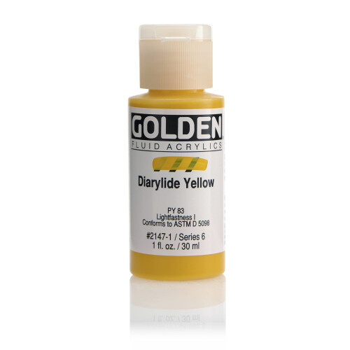 Golden Fluid Acrylic Paint 1 Οζ-Δαρυλίδης Κίτρινος