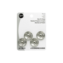 Dritz 80-21-65 Druckknpfe zum Aufnhen, vernickeltes Messing, Gre 10, 4 Stck