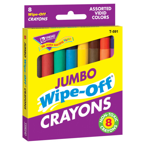 Trend Enterprises Jumbo Torkbara Kritor Nyhet (8-pack)
