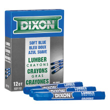 Dixon Industrie Holzmarkierungsstifte, 4,5" x 1/2" Hex, Soft-Blau, 12er-Pack (52112)