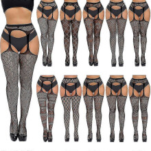 (1640)Suspenders Ings Garters Pantyhose Ladies Open File Mesh Non-slip Ings