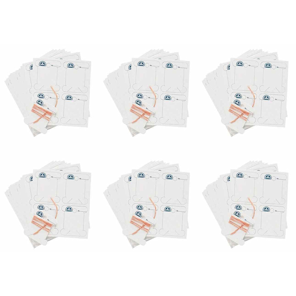DMC Cardboard Floss Bobbins  Includes 56 Bobbins Per Pack  Sold in 6 P