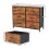Vida Designs (Rustic Brown) Chorley 6 Fabric Drawer Home Storage Chest 9