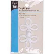 Dritz 497 Κλείσιμο Frog, 3 Βρόχοι, 3-Inch, Λευκό