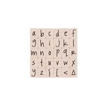 Hero Arts LL244 Holz-Sets Happy Kleinbuchstaben-Alphabet