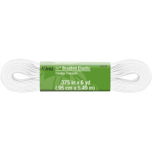 Dritz 9531W El   stico trenzado de 3/8 pulgadas x 6 yardas blanco