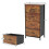 Vida Designs (Rustic Brown) Chorley Fabric 4 Drawer Home Storage Chest 8
