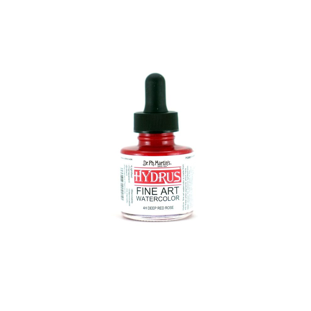 Dr Ph Martins Hydrus Fine Art 4H Watercolor Bottle  1 Fl Oz Pack of 1  Deep Red Rose