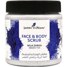 Jardin D Oleane Face & Body Scrub Nila Zarka & Green Tea 500ml | Smoothest Skin Texture | Soft & Hydrated Skin | Removes Black & Dark Spots