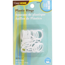 Dritz Home 44346 Plastic Rings  3/4-Inch  White (24-Piece)