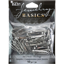 Strieborn h cik na n rku Cousin Jewelry Basics, 50 kusov