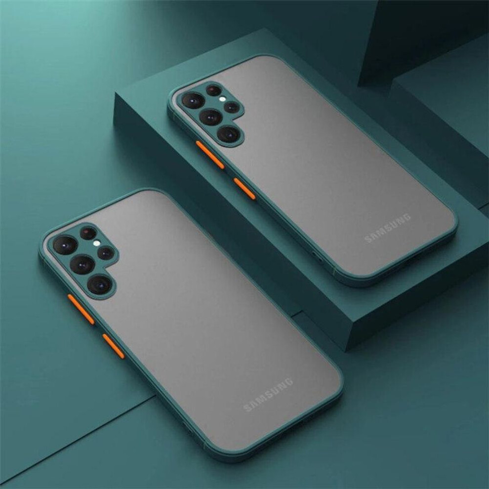 (dark green, Samsung S21 Plus) Shockproof Armor Case For Samsung S22 Ultra S23 S10 Plus Note 20 S21 S20 Fe A51 A12 A71 A50 A32 A33 A13 A53 A52s 5g Matte Cover